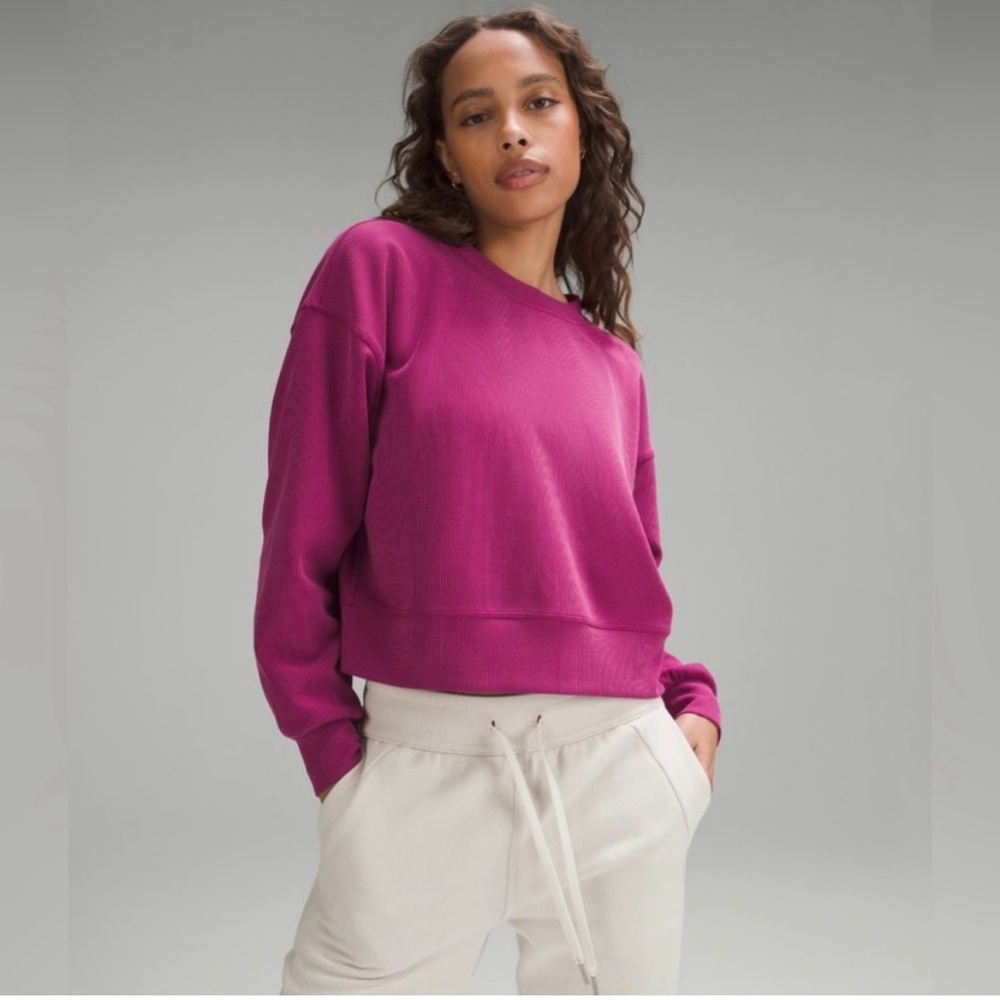 Lululemon Ribbed Softstreme Perfectly Oversized Cropped Crew